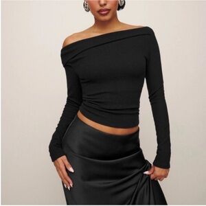 Reformation Elio Knit Top in Black